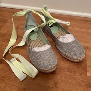 Zac Posen Espadrilles -color:grey/lt green, size:9
